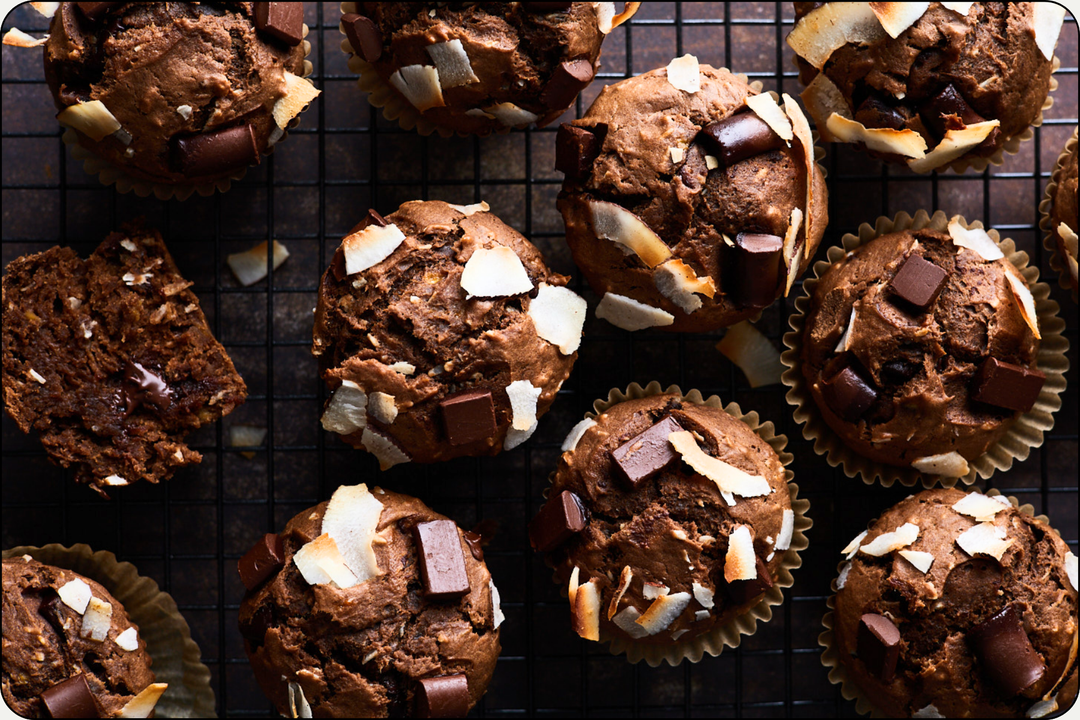 Chocolate Almond Coconut Mini-Muffins